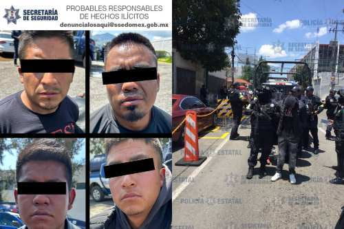 Desarticulan banda extorsionadora en Timilpan, traían una R-15